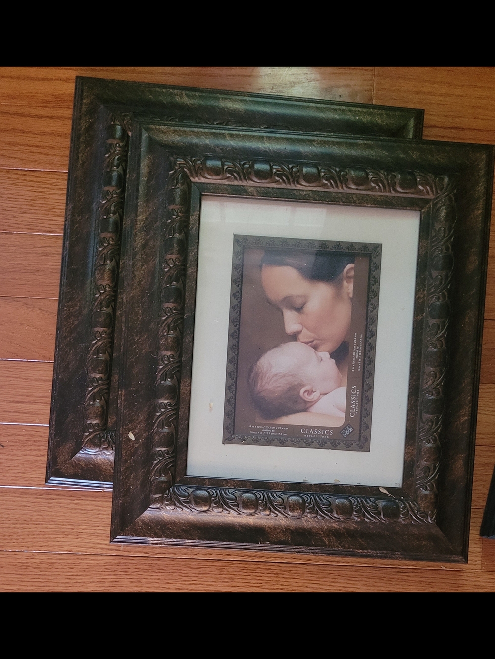 Classic Dark Brown Ornate Picture Frame Pair